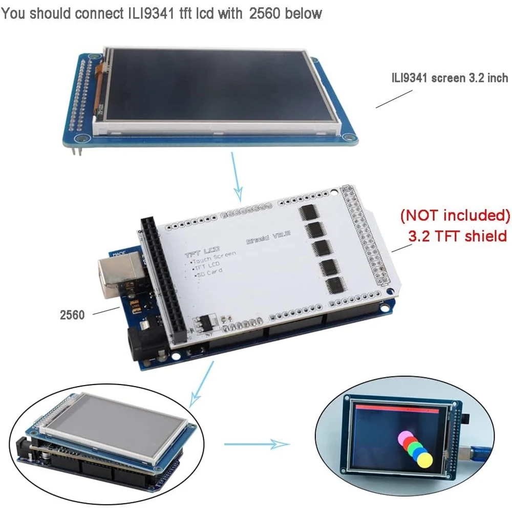 3.2 Inch TFT LCD Display Scree - Ili9341 recension och pris
