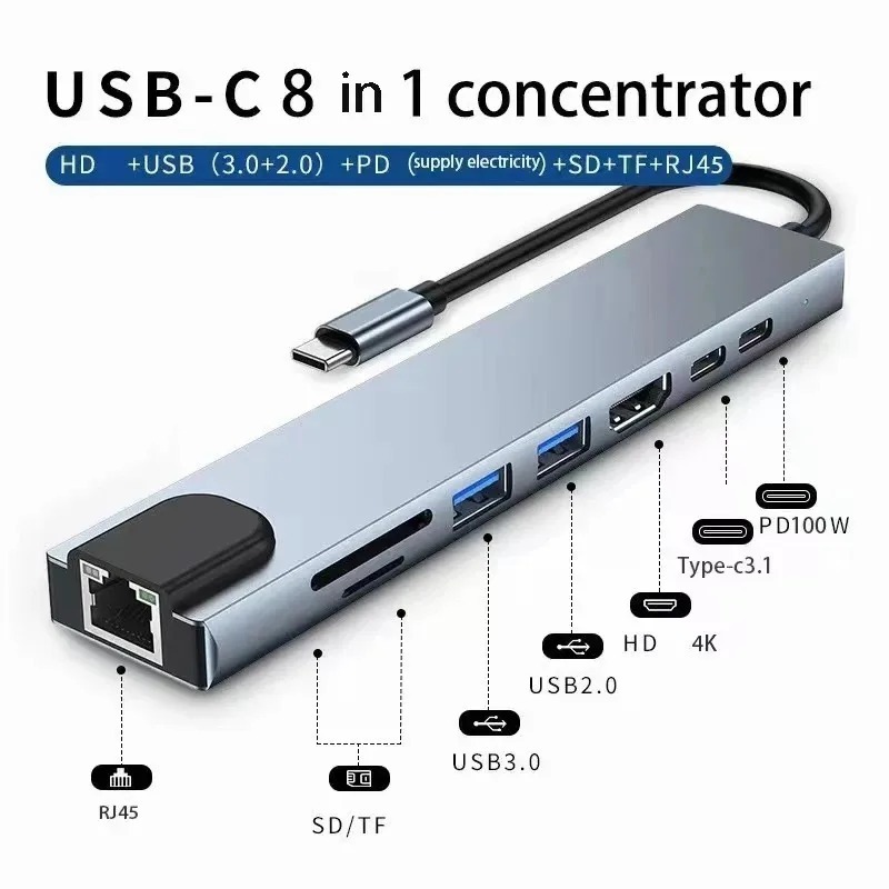 USB C Hub 3/7/8/11in1 7in2 Typ - Sd Card Module recension och pris