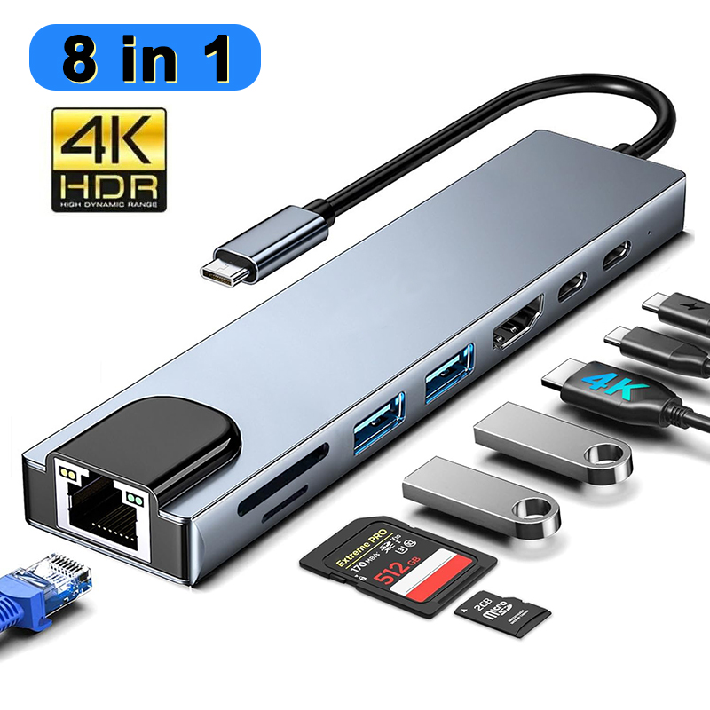8 In 1 USB Type C Hub for MacB - Sd Card Module recension och pris