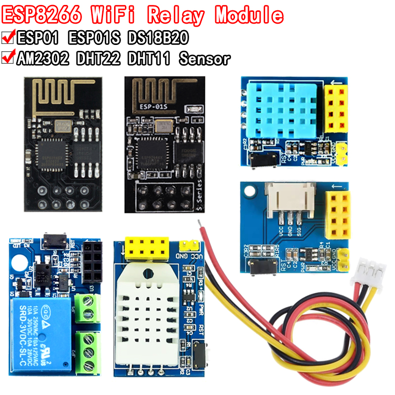 ESP8266 5V WiFi relay module D - Ds18B20 recension och pris