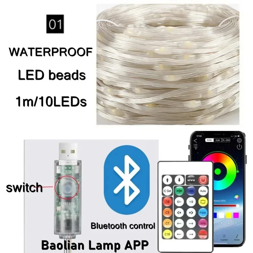 5-20m WS2812B RGB LED Fairy St - Ws2812B Strip 5V recension och pris