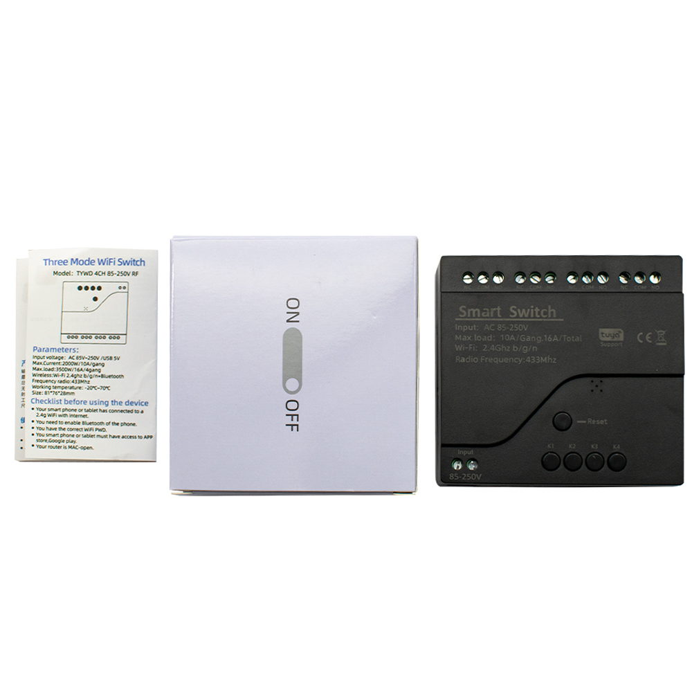 Black Style Tuya 4CH Wifi Smar - Relay Module 4 Channel recension och pris