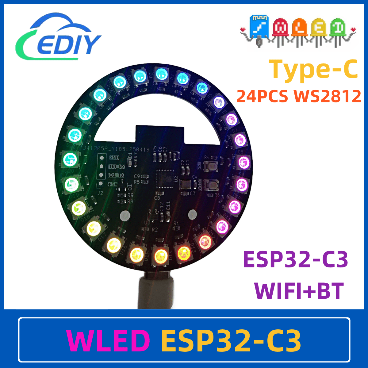 WLED ESP32-C3 Development Boar - Ws2812B recension och pris