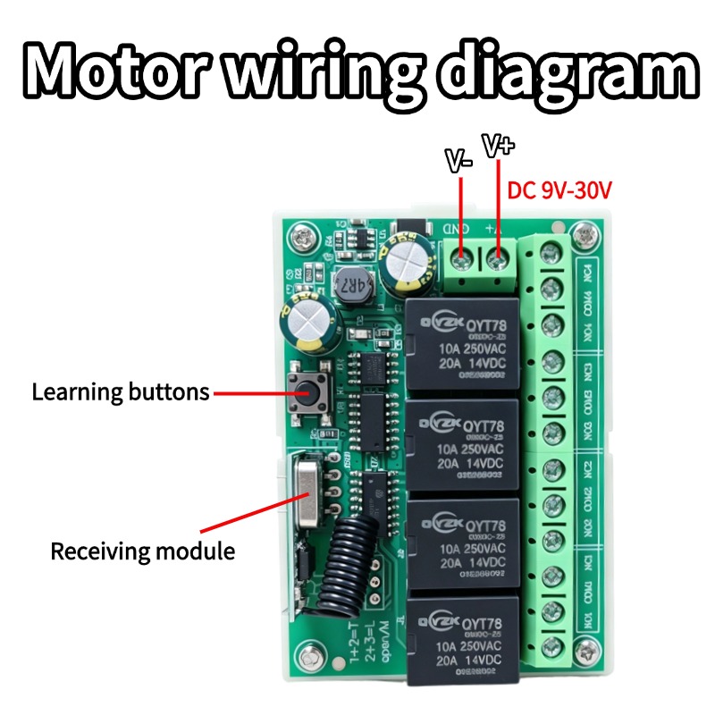 Universal Wireless Remote Cont - Relay Module 4 Channel recension och pris